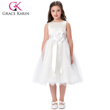 Grace Karin Sleeveless Satin Tulle Netting Flower Girl Dress Princess Dress Wedding Pageant Party Dress 2~12 Years CL008983-1